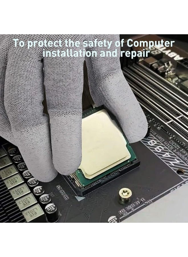 Anti-static gloves,ESD Gloves,Carbon fiber PU coated finger ESD Safety Glove - Image 3